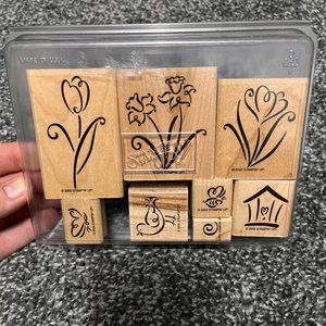 Stampin' Up! Simply Spring 8 pc. Mounted Stamp Set